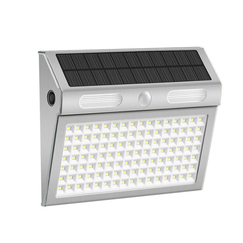 Front Door Solar Light with Motion Sensor, Warm White Light 112 LEDs Solar Wall Light IP65 Waterproof 2200 mAh Solar Security Light for Garden Garage Garden Fence