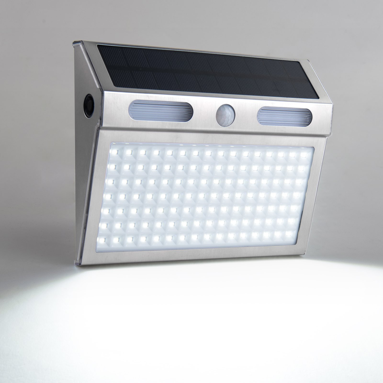 إضاءة جدارية شمسية بحساس حركة 112 LED – منظر كامل – White Lighting