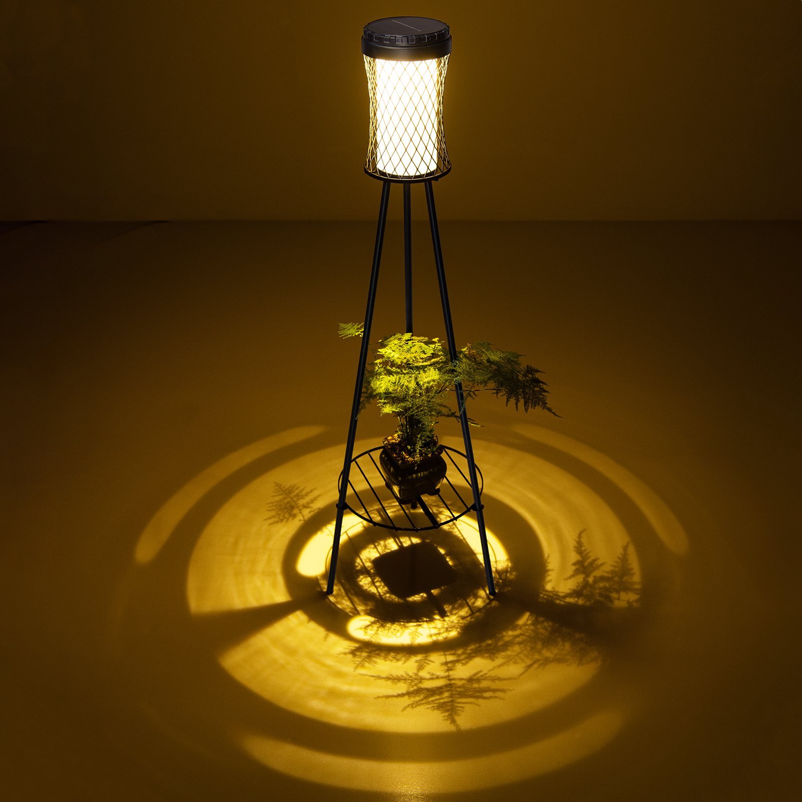 Solar floor lamp with plant stand – floor lamp design – plant stand solar floor lamp 02