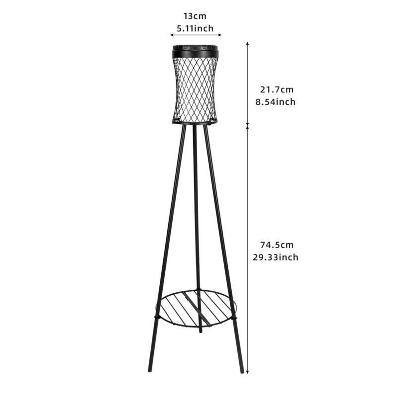 Solar Flower Stand LED Light, Solar Outdoor Floor Lamp,IP65 Waterproof, with Single Plant Stand,Outdoor Patio Decor, 3 Lighting Modes for Porch Deck Yard and Garden